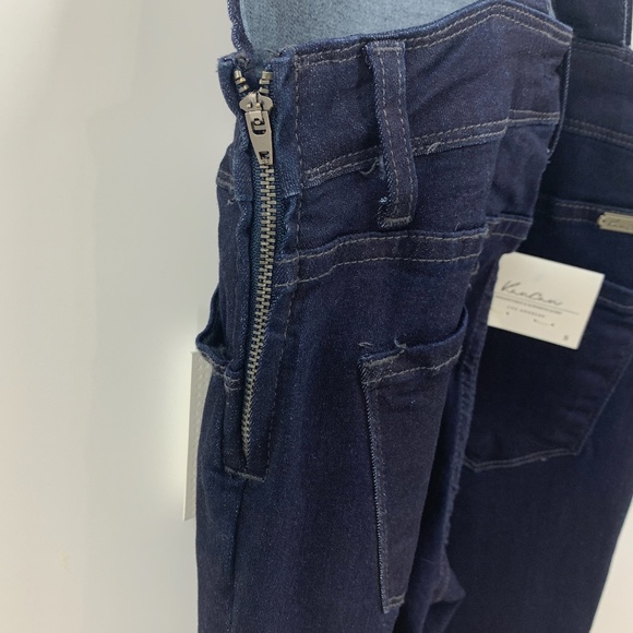 Kancan Topanga High Rise Skinny Ankle Bib Overalls Sz s - Picture 9 of 13